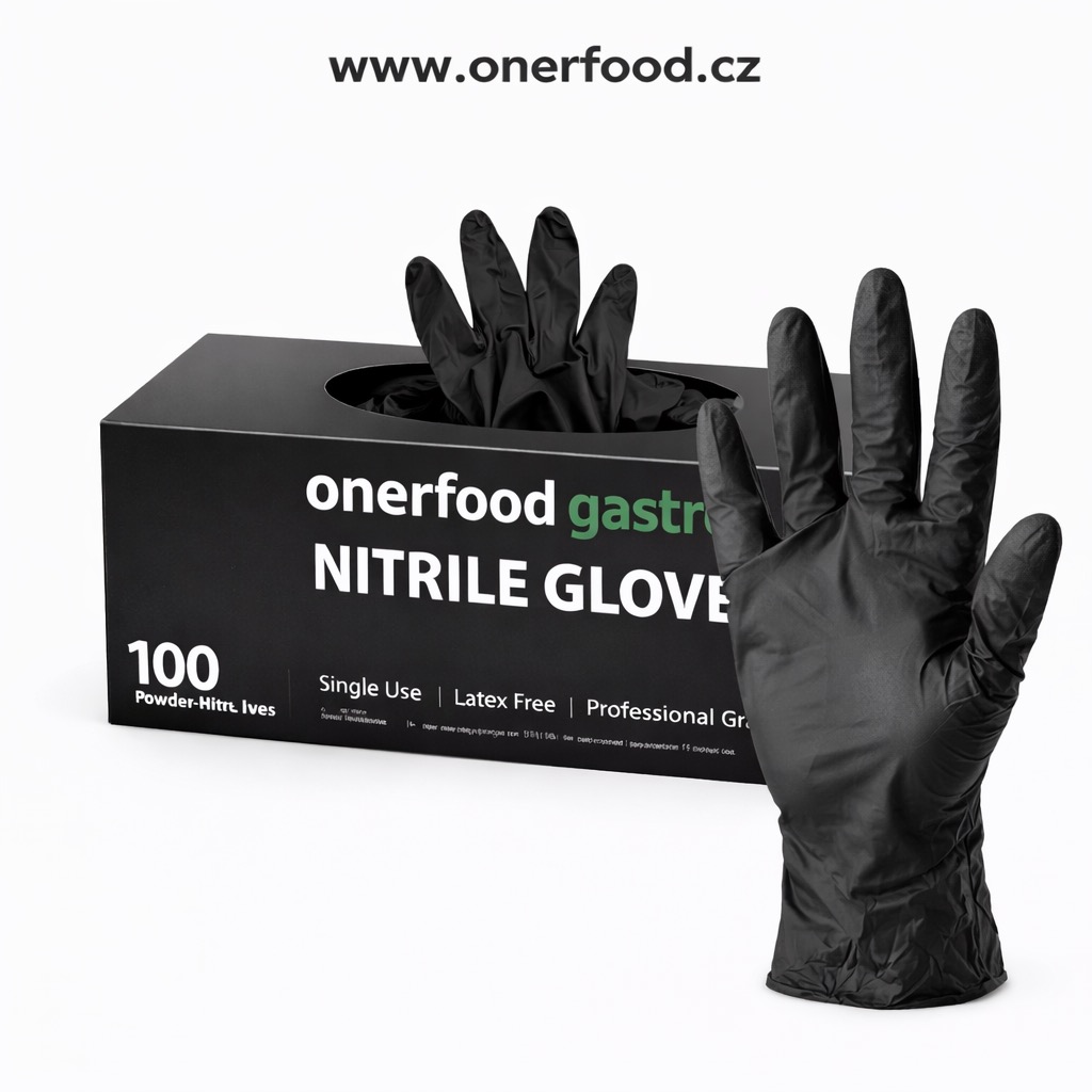 NITRILOVÉ RUKAVICE BEZ PUDRU  M 100 KS