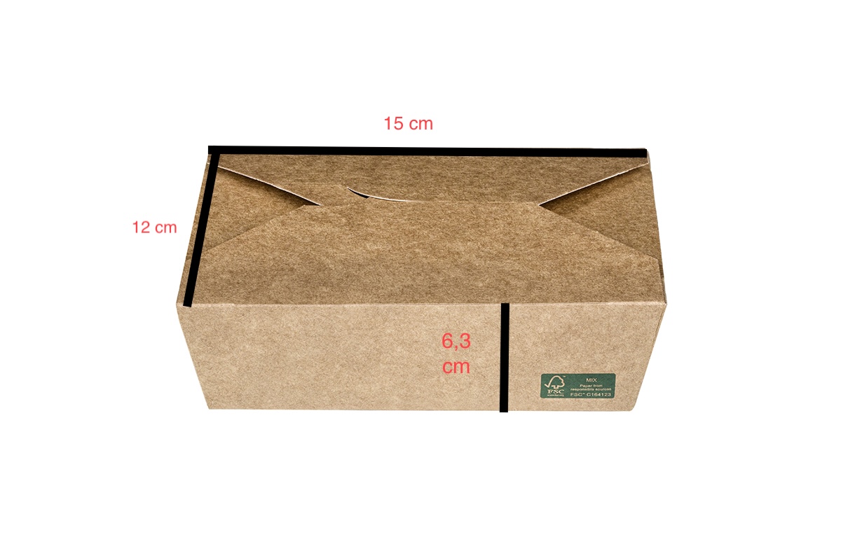 KRAFTOVÝ MENUBOX NA JÍDLO 1400 ML S VÍKEM EKO FSC 50 KS – VELKOOBCHOD GASTRO OBALY