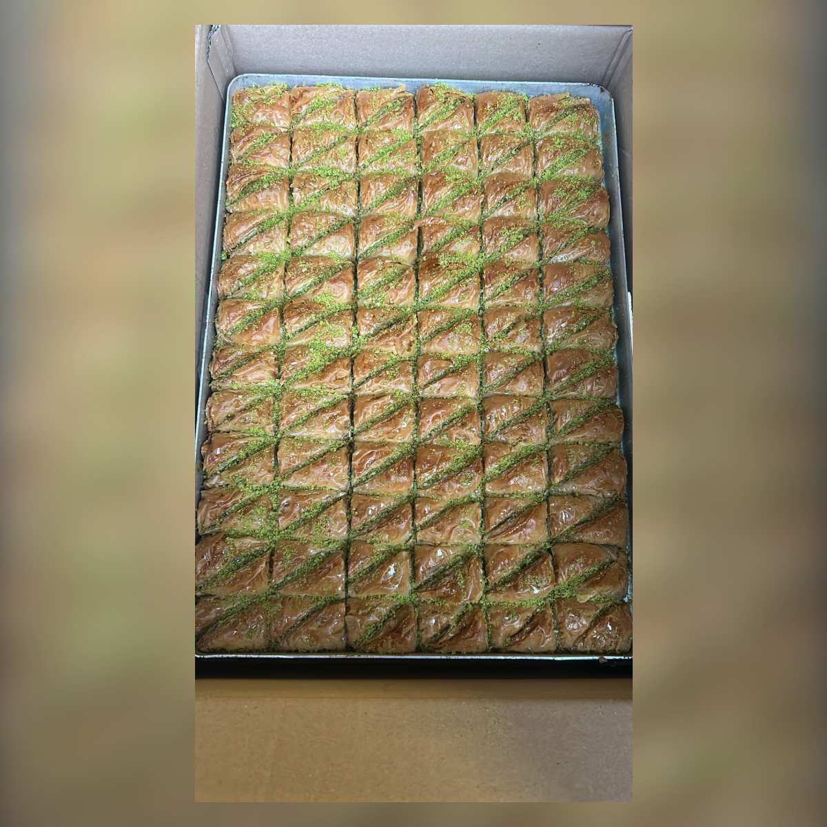 Üçgen baklava s pistáciemi turecká