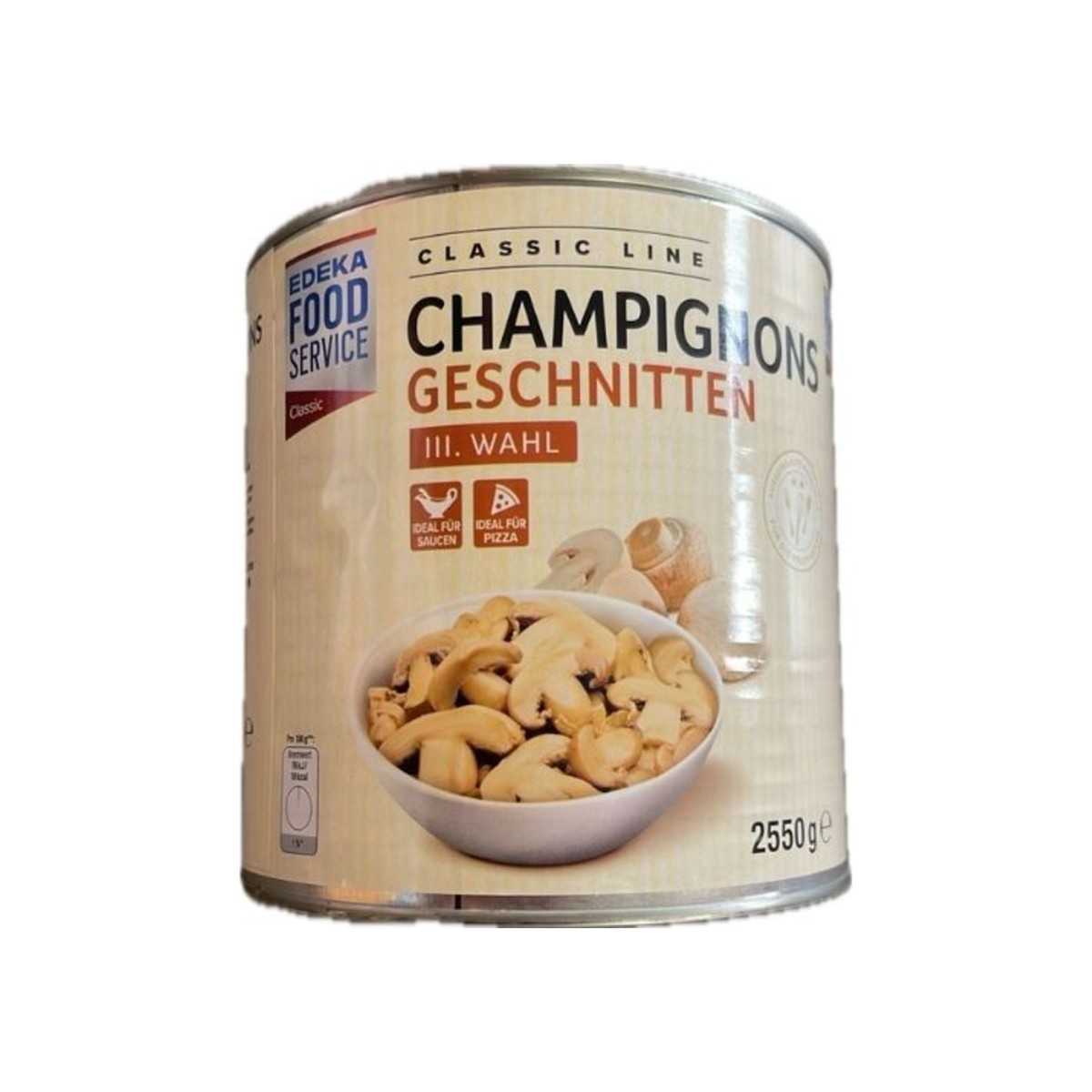 Žampiony krájené 2550 g