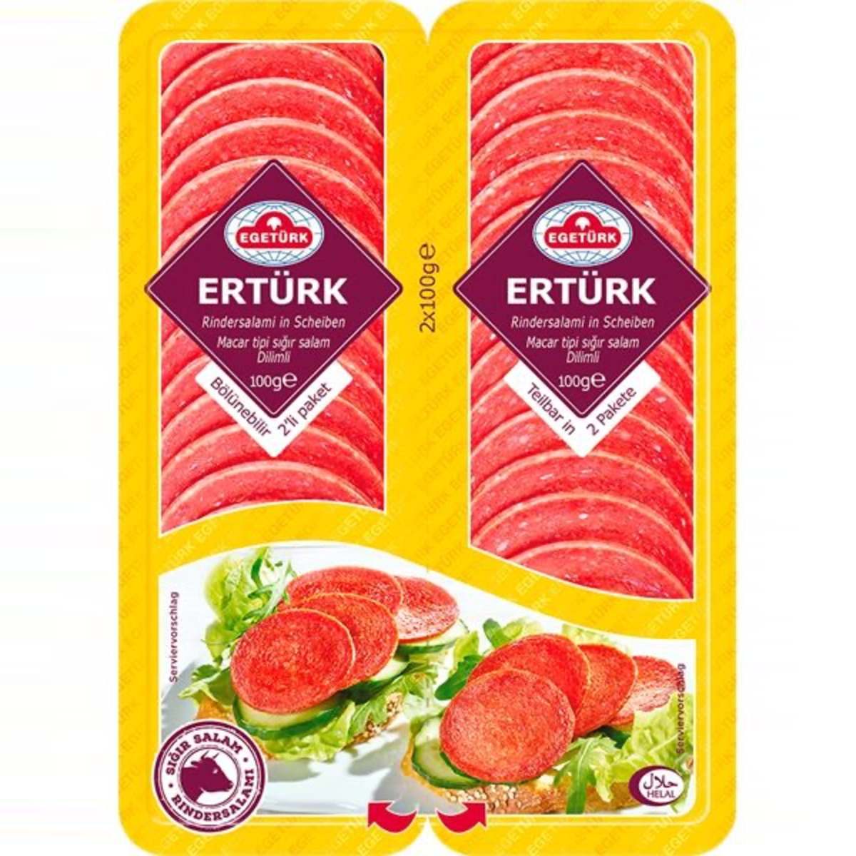 Hovězí salám halal 2,4 kg plátky